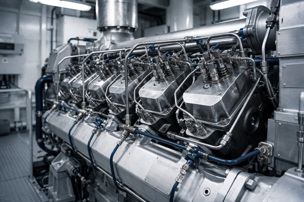 Marine engine drivetrain manufacturing background